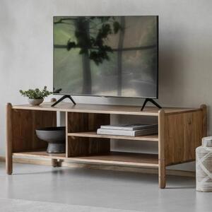 Captiva Wooden TV Stand With 3 Shelves In Natural