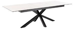 Hebron Ceramic Large Extending Dining Table In White