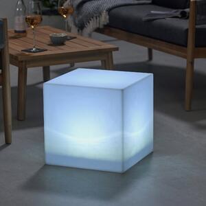 Cube Rechargeable Colour Changing LED Outdoor Table Lamp MultiColoured