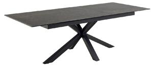 Hebron Ceramic Large Extending Dining Table In Black