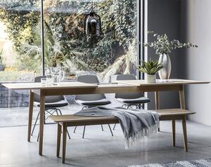 Melino Wooden Extending Dining Table In Mat Lacquer