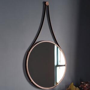 Bogota Small Round Wall Mirror With Aged Bronze Iron Frame