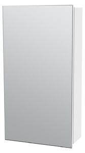 Single Door Mirrored Bathroom Cabinet - White