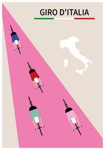Art Print Giro d Italia, Poster Paperago
