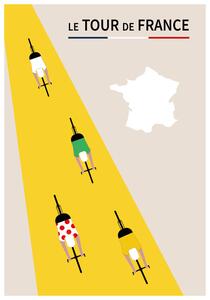 Art Print le Tour de France, Poster Paperago