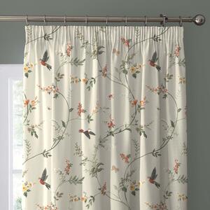Darnley Coral Pencil Pleat Curtains Coral
