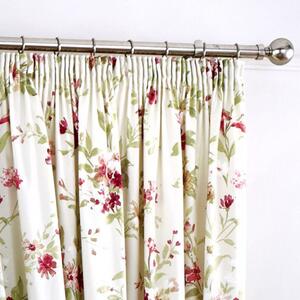 Fusion Jeannie Red Pencil Pleat Curtains Red