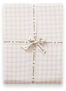 Garbo&Friends Gingham Sky Blue Muslin Fitted Sheet 180x200x30 cm