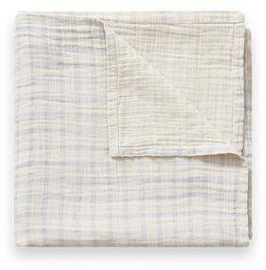 Garbo&Friends Gingham Sky Blue Muslin swaddle blanket 110x110 cm