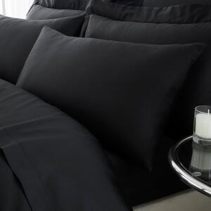 Hotel 230 Thread Count Cotton Sateen Standard Pillowcase Pair Black