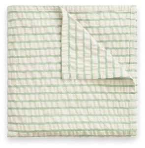 Garbo&Friends Stripe Emerald Seersucker swaddle blanket 110x110 cm