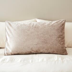 Crushed Velour Piped Pillowcase Champagne