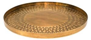 Solis Embossed Decorative Tray Gold