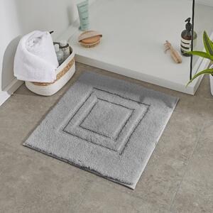 Luxury Cotton Non-Slip Shower Mat Silver