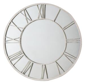 Laines Indoor Outdoor Round Mirror, Distressed White 85cm White