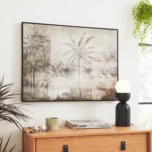 Monochrome Rainforest Capped Canvas 80x60cm Natural