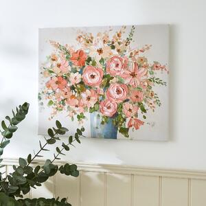 Pink Florals Canvas 40x50cm Pink