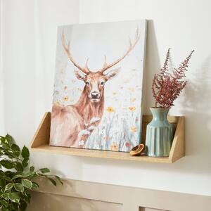 Stag Canvas 40x50cm Brown
