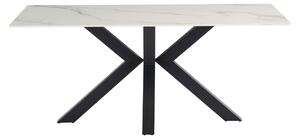 Cora 6 Seater Dining Table, Sintered Stone White