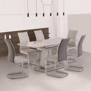 Calgary 4-6 Seater Extendable Dining Table, Metal Grey