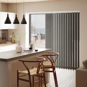 Stripe Cordless Charcoal Vertical Blind Charcoal