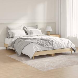 Bed Frame without Mattress Sonoma Oak 135x190 cm Double Engineered Wood