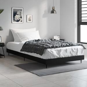 Bed Frame Black 90x190 cm 3FT Single Engineered Wood