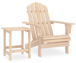 Garden Adirondack Chair with Table Solid Fir Wood