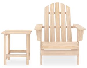 Garden Adirondack Chair with Table Solid Fir Wood