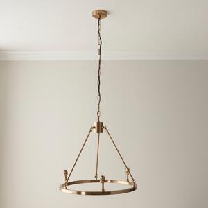 Endon 111203 Chester 3 Light Ceiling Pendant Light In Brushed Aged Brass Finish