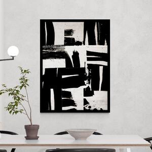 Wabi Sabi Black & White Framed Print Black