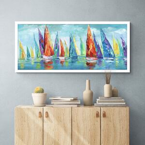 Day Sailing Framed Print Multicoloured