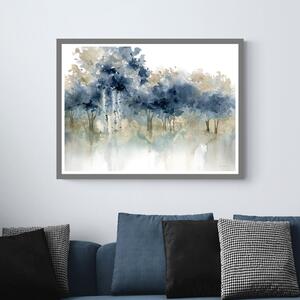 At the Waters Edge Framed Print Blue