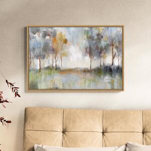 A Walk in the Meadow Framed Canvas Multicoloured