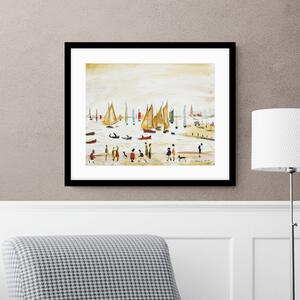 Yachts 1959 Lowry Framed Print MultiColoured