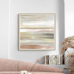 Sunset Tide Framed Print Natural