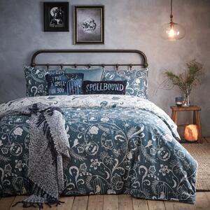 Spellbound 100% Cotton Duvet Cover and Pillowcase Set Grey