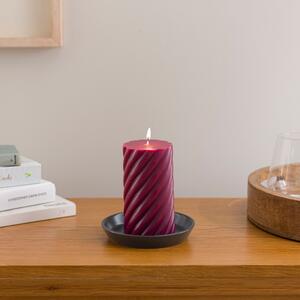 Twisted Pillar Candle Red