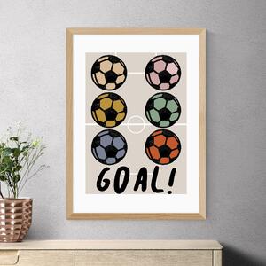 East End Prints Goal! Print By Wonder and Rah MultiColoured