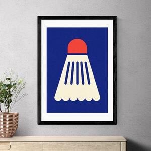East End Prints Badminton White Red Print By Rosi Feist Navy