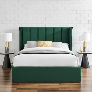 Limelight Polaris Ottoman Velvet Bed Green