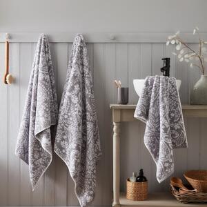 Dreams and Drapes Aveline Grey Towel Light Grey