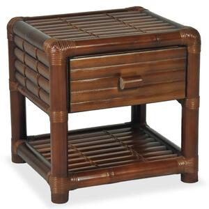 Bedside Table 45x45x40 cm Bamboo Dark Brown