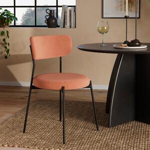 Laine Velvet Dining Chair Clay (Red)