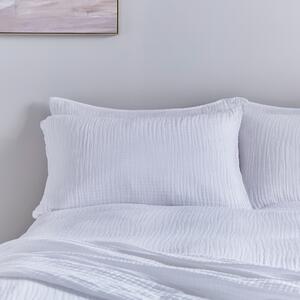 Cotton Muslin Standard Pillowcases White