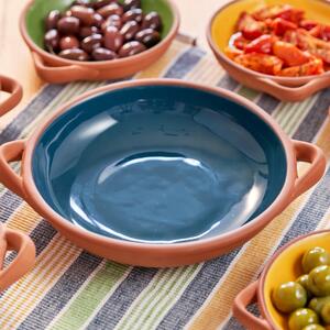 Dexam Sintra Large Glazed Terracotta Tapas Dish Ink (Blue)