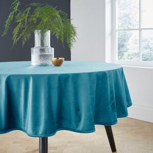 Recycled Velour Tablecloth Teal (Blue)