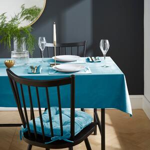 Recycled Velour Tablecloth Teal (Blue)