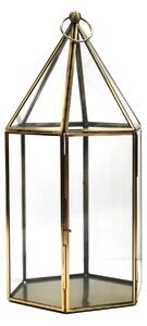 Glass House Terrarium Brass
