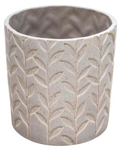 Fairford Speckle Leaf Plant Pot Stone (Grey)